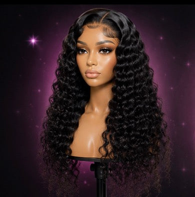 13x4 Raw virgin Deep wave lace front wig