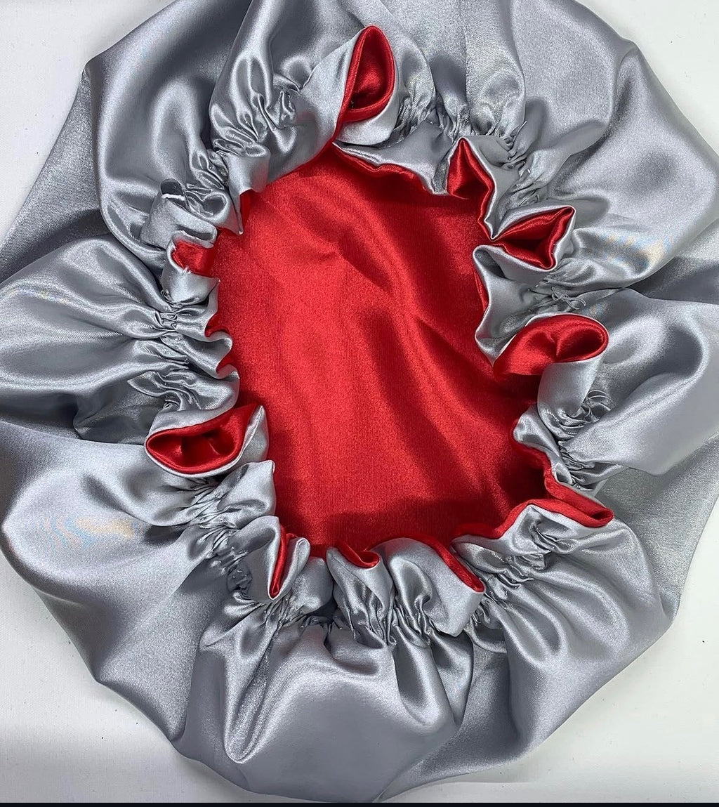 Hand Sewn silk satin Bonnet